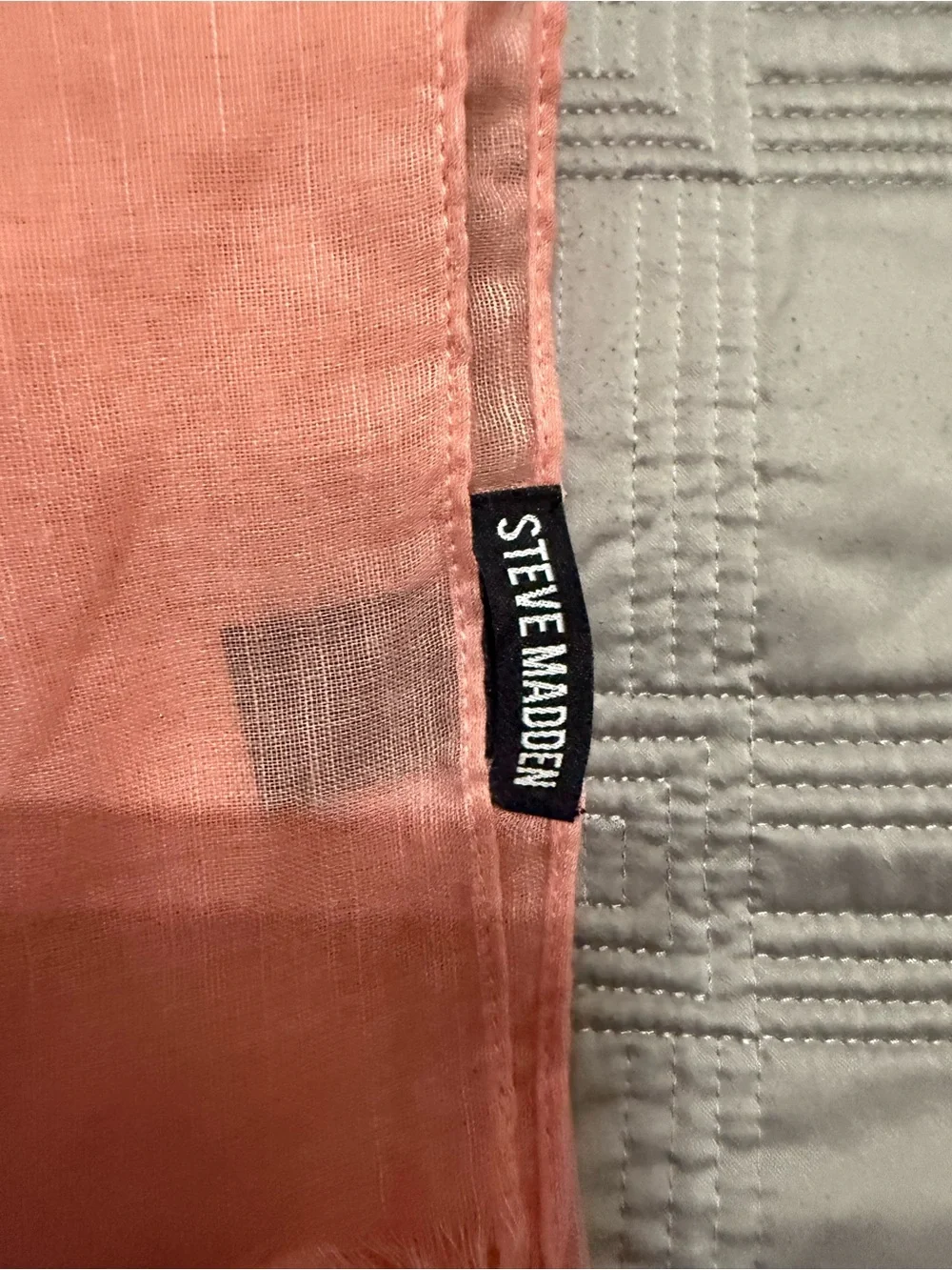 Steve Madden Blush Ombre Lightweight Fringe Scarf. NWT